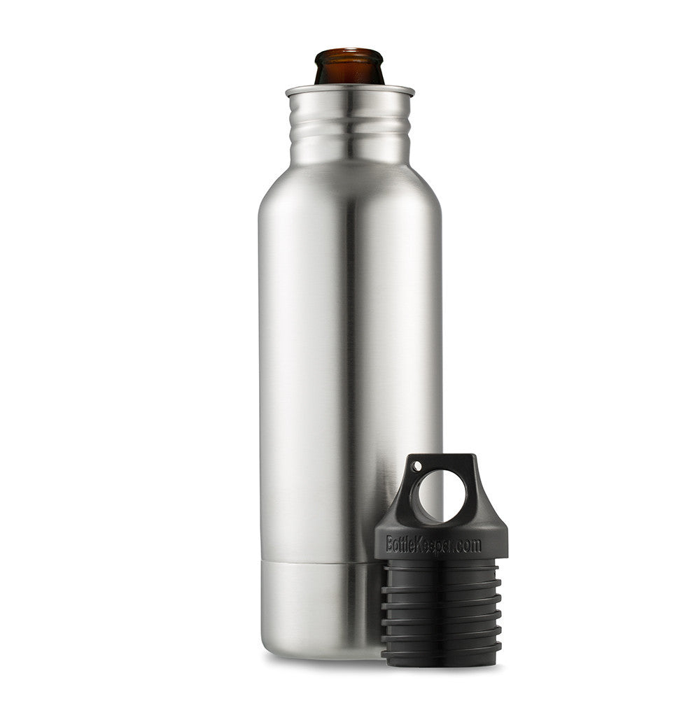  BottleKeeper - The Standard 2.0 - The Original Stainless Steel Bottle  Holder and Insulator to Keep Your Beer Colder (Charcoal): Home & Kitchen